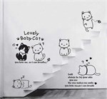 TipTop Wallstickers Lovely Baby Cats Cartoon