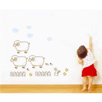 TipTop Wallstickers Cute Cartoon Sheep Children