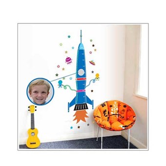 TipTop Wallstickers Kids Height Measure Rocket Cartoon