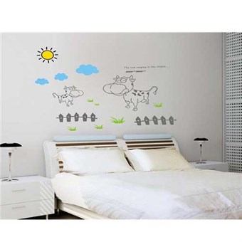 TipTop Wallstickers Lovely Cow Cartoon Pattern