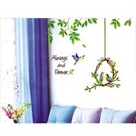 TipTop Wallstickers Oriole and Green Leaf Design Family Art Deco