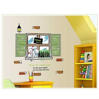 TipTop Wallstickers Pretty Cartoon Cartoons and Window