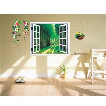 TipTop Wallstickers Green Window Design