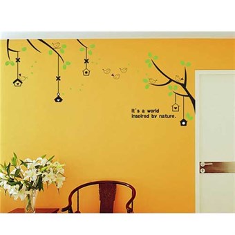 TipTop Wallstickers Bird Nature World Plain Print Semi-transparent