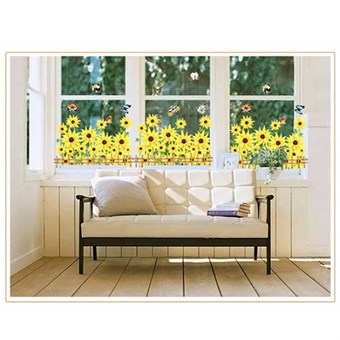 TipTop Wallstickers Sunflowers & Butterflies Decal Creative