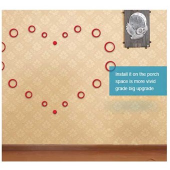 TipTop Wall Stickers Decor Wall Decal Stickers 16x16cm (Red)
