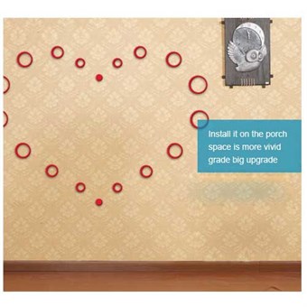 TipTop Wall Stickers Decor Wall Decal Stickers 16x16cm (Red)