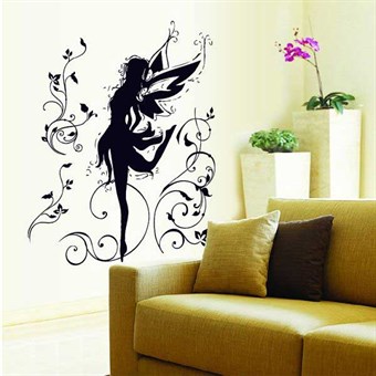 TipTop Wallstickers Black Dancing Girl Design