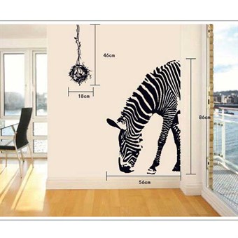 TipTop Wallstickers Bedroom Wall Art Zebra Decal Sticker