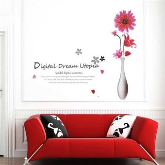 TipTop Wallstickers Letters and Vase Design Home Decorations