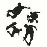 TipTop Wallstickers Skater Boy Design House Decoration