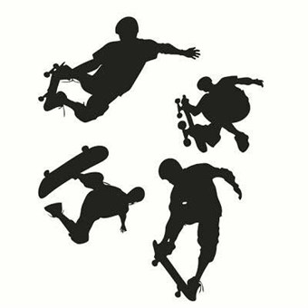 TipTop Wallstickers Skater Boy Design House Decoration