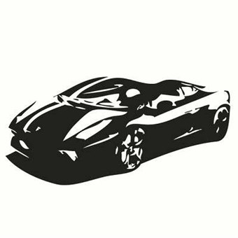 TipTop Wallstickers Black Car Design House Decoration