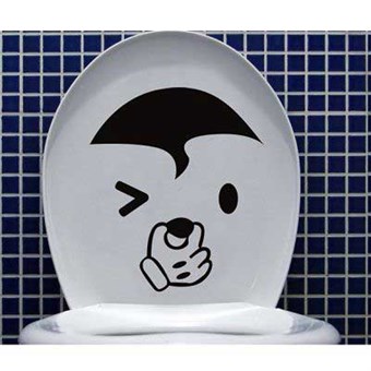 TipTop Wallstickers Closestool Sticker Toilet Bathroom Decor Mural Art