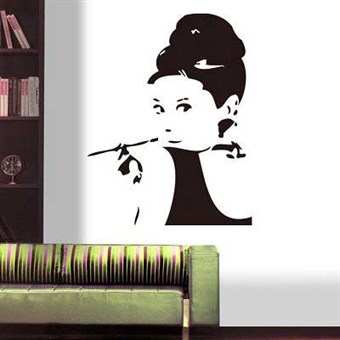 TipTop Wallstickers Elegant Audrey Hepburn Pattern Mural