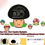 TipTop Wallstickers Cute Mushroom Cartoon