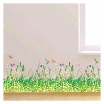 TipTop Wallstickers Green Grass Baseboard