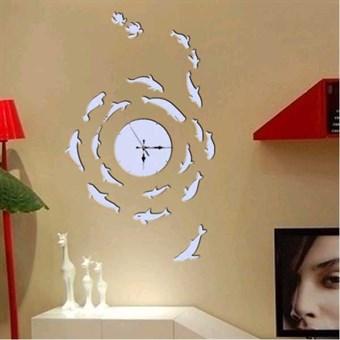 TipTop Wallstickers Dolphin Wall Stickers Polystyrene Mirror