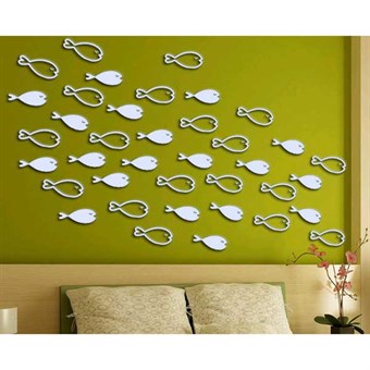 TipTop Wallstickers Fish Wall Stickers Polystyrene Mirror