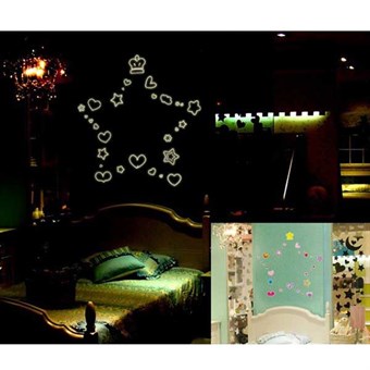 TipTop Wallstickers Crowm and Bling Star Transparent