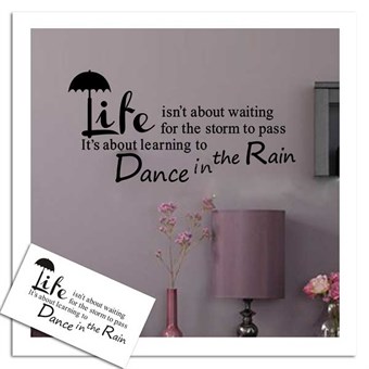 TipTop Wallstickers Dance in the Rain English Famous Sayings