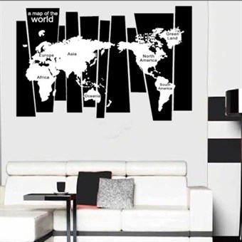 TipTop Wallstickers Cool World Map Pattern Removable