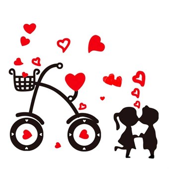 TipTop Wallstickers Colorized Pot Plant Flowers Design