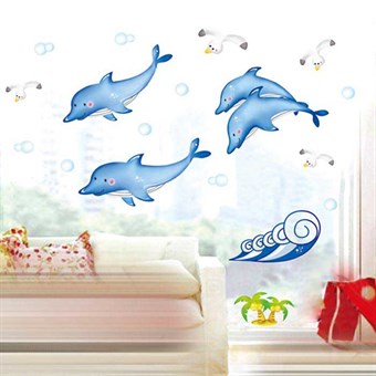 TipTop Wallstickers Cute Cartoon Dolphin Animals Design
