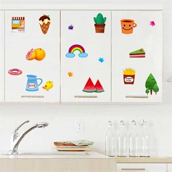 TipTop Wallstickers Cartoon Dessert and Fruits Design