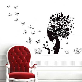 TipTop Wallstickers Pretty Flowers Girl Design