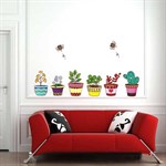 TipTop Wallstickers Colorized Pot Plant Flowers Design