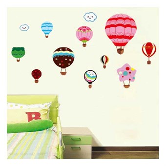 TipTop Wallstickers Colorful Hot-air Balloon Design Removable