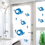 TipTop Wallstickers Blue Vivid Fish Pattern