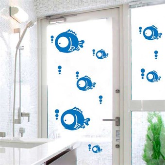 TipTop Wallstickers Blue Vivid Fish Pattern