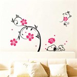 TipTop Wallstickers Flowers & Dogs Pattern