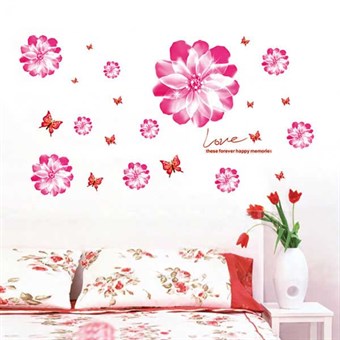 TipTop Wallstickers Pretty Flowers & Butterfly Pattern