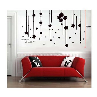 TipTop Wallstickers Fashion Black Flowers Pattern