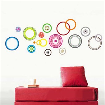 TipTop Wallstickers Colorized Circles Pattern