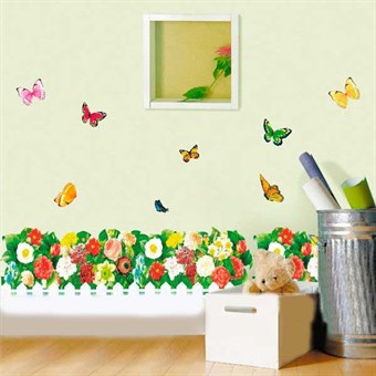 TipTop Wallstickers (Colorful Flower & Butterfly)