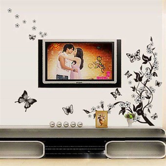 TipTop Wall Stickers (Butterfly & Flowers)