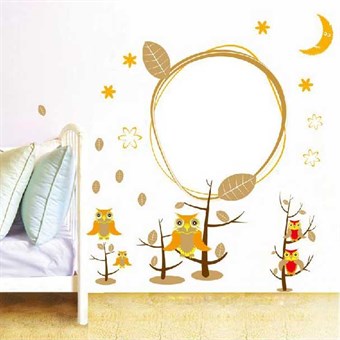 TipTop Wallstickers Lovely Tree & Owls Design Removable PVC Decals Room