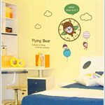 TipTop Wallstickers Flying Bear Cartoon Pattern