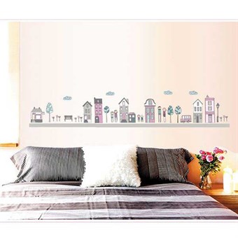 TipTop Wallstickers Cute City Bus Pattern