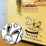 TipTop Wallstickers Cute Rubbit Bath Pattern Switch Sticker