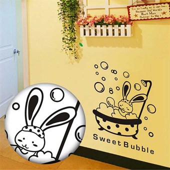 TipTop Wallstickers Cute Rubbit Bath Pattern Switch Sticker