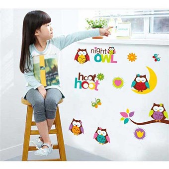 TipTop Wallstickers Cute Owls Pattern