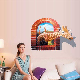 TipTop Wallstickers 3D Effect Giraffe Pattern