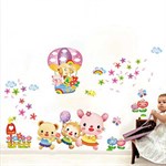 TipTop Wallstickers Cute Cartoon Animals Pattern