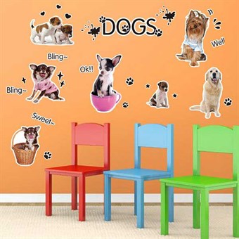 TipTop Wallstickers Lovely Dogs Pattern