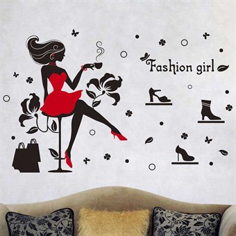TipTop Wallstickers Fashion Girl Pattern
